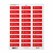 Candy Cane Address Labels (rot) (Vorne)