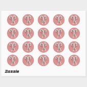 Candy Cane Adressenaufkleber Runder Aufkleber (Blatt)