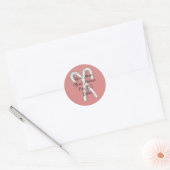 Candy Cane Adressenaufkleber Runder Aufkleber (Umschlag)
