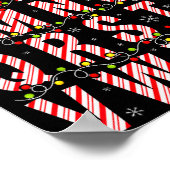 Candy Cane Alphabet Christmas Lights Teacher Schoo Poster (Ecke)