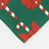 Candy Cane and Bow Fleecedecke (Ecke)