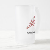 Candy Cane Antizipation Mattglas Bierglas (VorderseiteRechts)