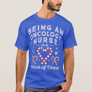 Candy Cane Arbeit Herz Frauen Männer NP Onkologie T-Shirt