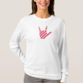 Candy Cane ASL I Liebe You T - Shirt oder Pajama T (Vorderseite)