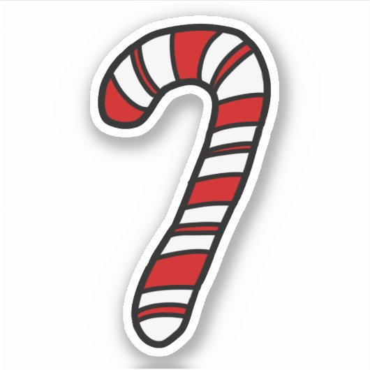 Candy Cane Aufkleber (Vorderseite)