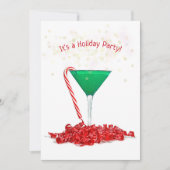 Candy Cane aus Martini-Glas Einladung (Vorderseite)