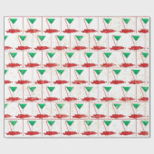 Candy Cane aus Martini-Glas Geschenkpapier (Flach)