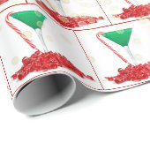 Candy Cane aus Martini-Glas Geschenkpapier (Rolleneckpunkt)