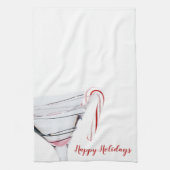 Candy Cane aus Martini-Glas Geschirrtuch (Vertikal)