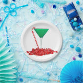 Candy Cane aus Martini-Glas Pappteller (Party)
