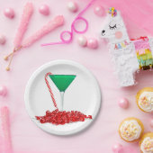 Candy Cane aus Martini-Glas Pappteller (Party)