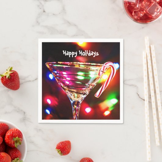 Candy Cane aus Martini-Glas Serviette (Beispiel)