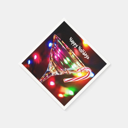 Candy Cane aus Martini-Glas Serviette (Ecke)