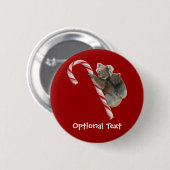 Candy Cane Australian Koala Bears Button (Vorne & Hinten)
