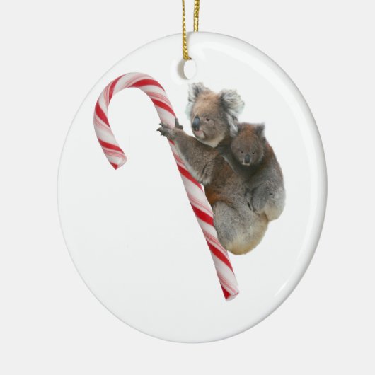 Candy Cane Australian Koala Bears Keramikornament (Links)