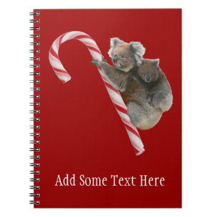Candy Cane Australian Koala Bears Notizblock