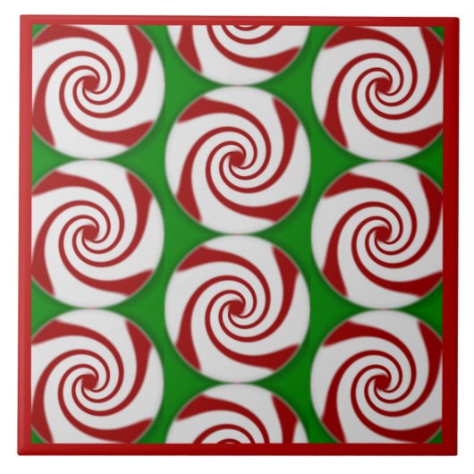Candy Cane Basics Peppermint Drop Fliese (Vorderseite)