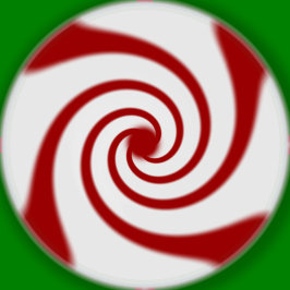 Candy Cane Basics Peppermint Drop Runder Aufkleber