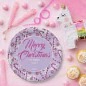 Candy Cane Berry Paper Tellers Pappteller (Party)