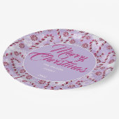 Candy Cane Berry Paper Tellers Pappteller (Schrägansicht)