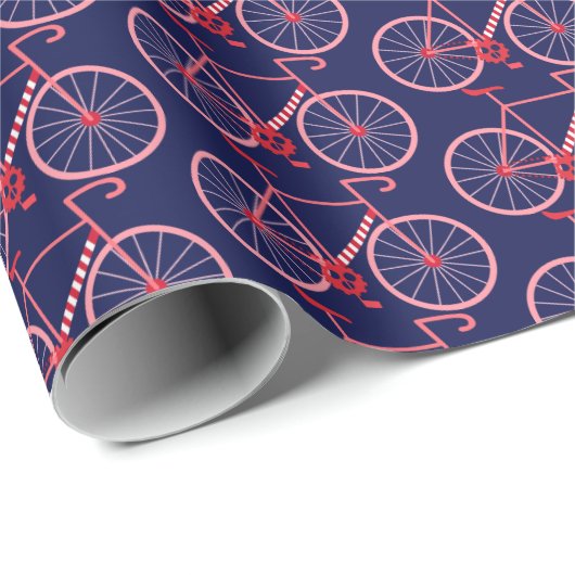 Candy Cane Bikes Geschenkpapier (Rolleneckpunkt)