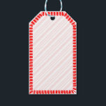 Candy Cane Border Christmas Blank Custom Geschenkanhänger<br><div class="desc">Kantenmuster im Rahmen. Weihnachts-Geschenketiketten. Handgezeichnet Design. Leere vorne und hinten. Fügen Sie Ihren Text oder Ihre handgeschriebene Nachricht zur Anpassung hinzu</div>