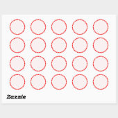 Candy Cane Border Christmas Blank Custom Runder Aufkleber (Blatt)