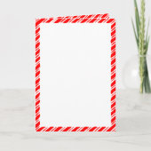 Candy Cane Border Christmas Blank Custom Text Einladung (Vorderseite)