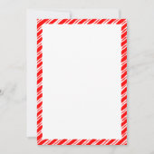 Candy Cane Border Christmas Blank Custom Text Einladung (Vorderseite)