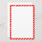 Candy Cane Border Christmas Blank Custom Text Einladung (Vorne/Hinten)