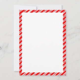 Candy Cane Border Christmas Blank Custom Text Einladung