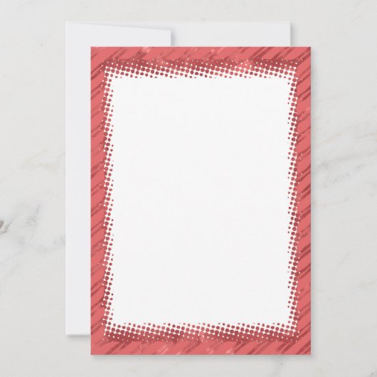 Candy Cane Border Christmas Blank Custom Text Einladung (Vorderseite)