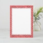 Candy Cane Border Christmas Blank Custom Text Einladung (Stehend Vorderseite)