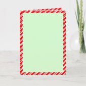 Candy Cane Border Christmas Blank Custom Text Einladung (Vorderseite)