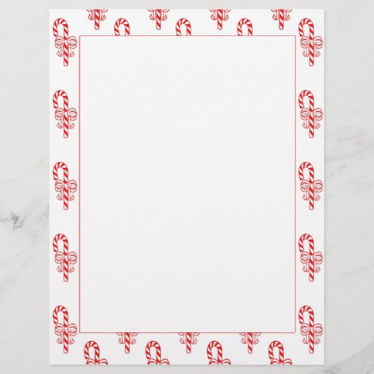 Candy Cane Border Letterhead (Vorderseite)
