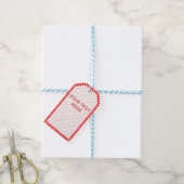 Candy Cane Border Weihnachtsweihnachtsstext Geschenkanhänger (Mit Garn)