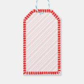 Candy Cane Border Weihnachtsweihnachtsstext Geschenkanhänger (Rückseite)