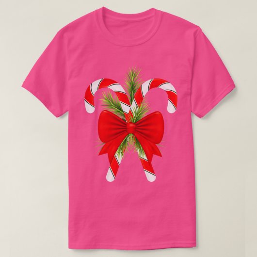 Candy Cane Bow 1 T-Shirt (Design vorne)