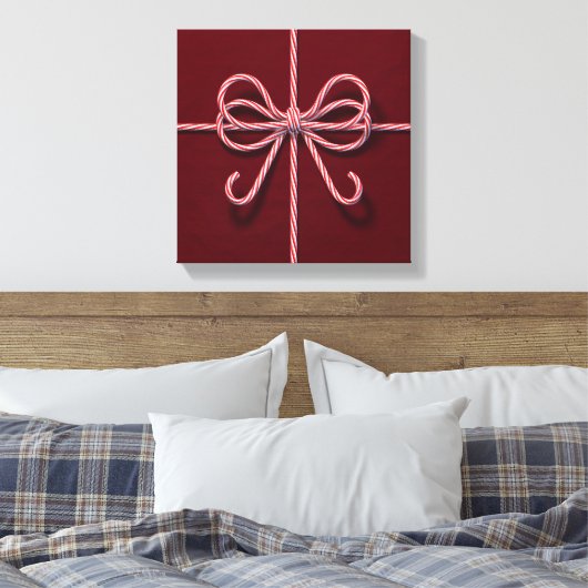 Candy Cane Bow Leinwand (Insitu (Schlafzimmer))