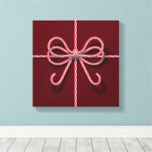 Candy Cane Bow Leinwand (Insitu (Holzboden))
