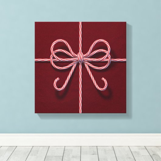 Candy Cane Bow Leinwand (Insitu (Holzboden))