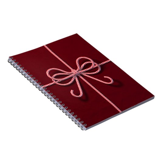 Candy Cane Bow Notebook Notizblock (Rechte Seite)