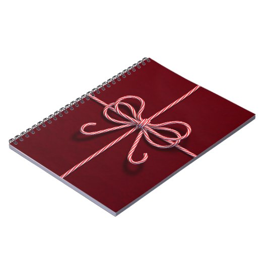 Candy Cane Bow Notebook Notizblock (Linke Seite)