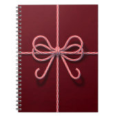 Candy Cane Bow Notebook Notizblock (Vorderseite)