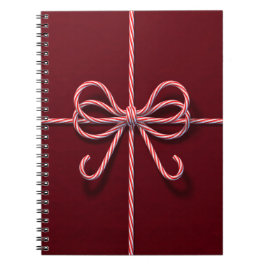Candy Cane Bow Notebook Notizblock