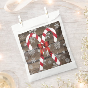 Candy Cane Bow Snowflakes Geschenktütchen