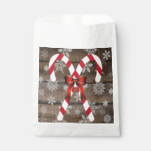 Candy Cane Bow Snowflakes Geschenktütchen (Vorderseite)