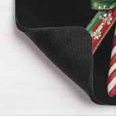 Candy Cane Bow Weihnachts Peppermint Weihnachtskup Mousepad (Ecke)