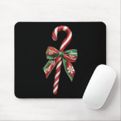 Candy Cane Bow Weihnachts Peppermint Weihnachtskup Mousepad (Mit Mouse)