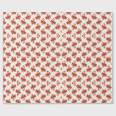 Candy Cane Bow Weihnachtswrapping Paper Geschenkpapier (Flach)